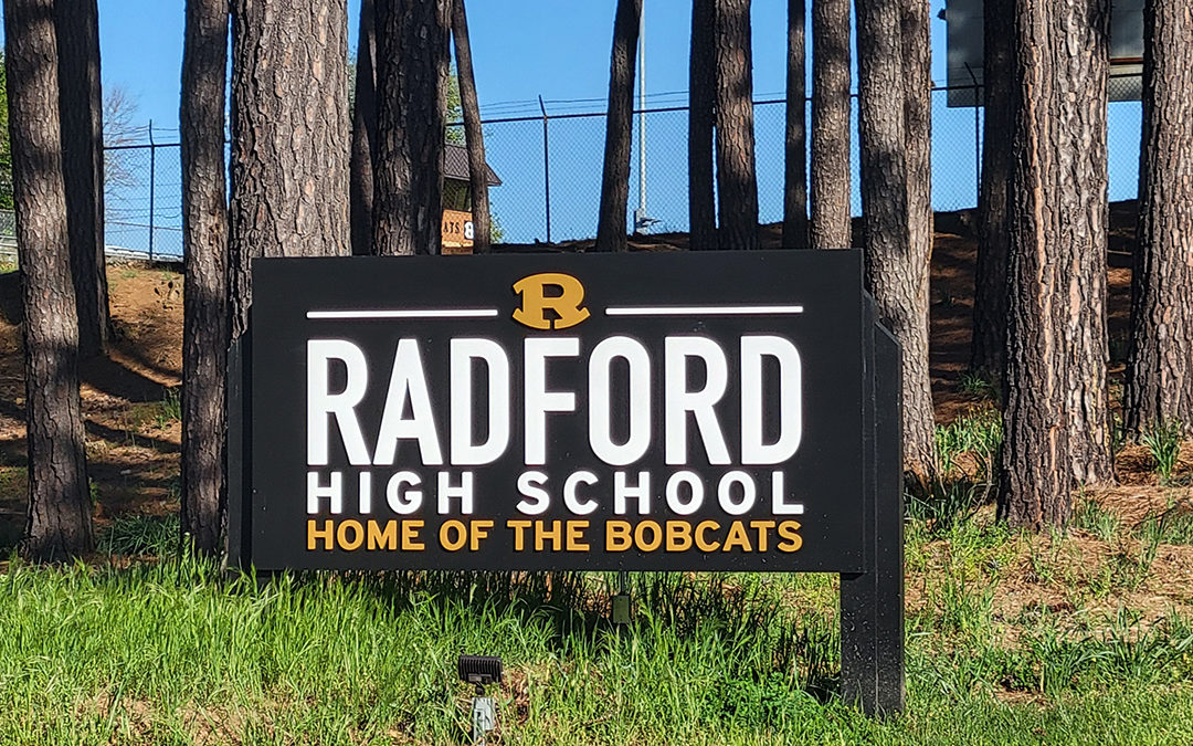 Thompson & Litton, Inc. (T&L) Excited To Be Sponsor Of Newly Installed Light Poles And Entrance Sign At Radford High School